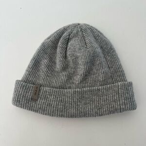 Bula Light Grey Ribbed Knit Wool Blend Beanie One Size